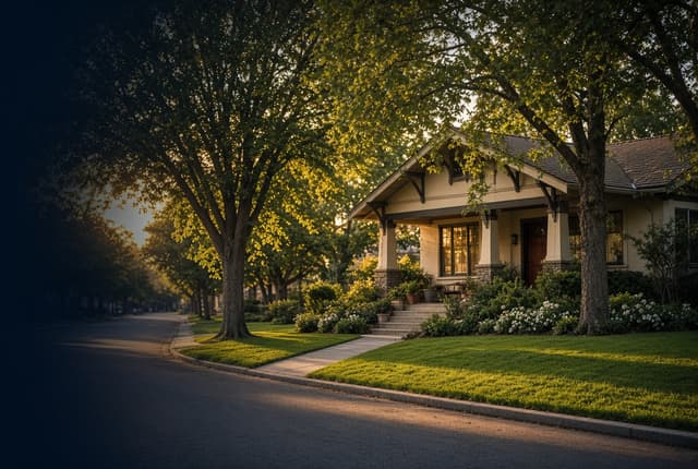 Illustrative East San Gabriel Valley residential street used for the Pomona city guide — not a documented property address
