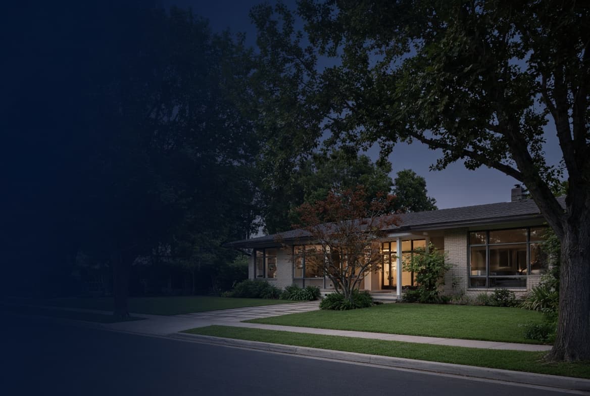 Tree-lined residential street — illustrative, not a documented Arcadia address