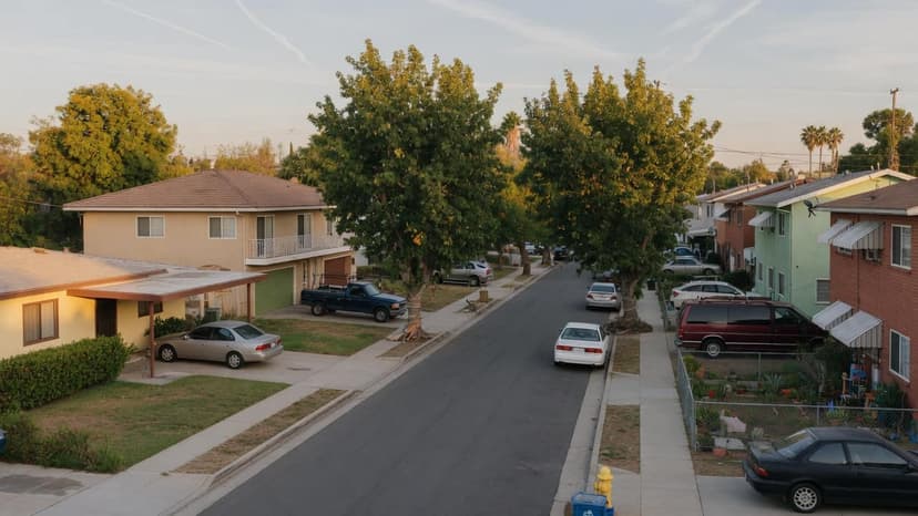 Residential street in the San Gabriel Valley — illustrative, not a documented West Covina address