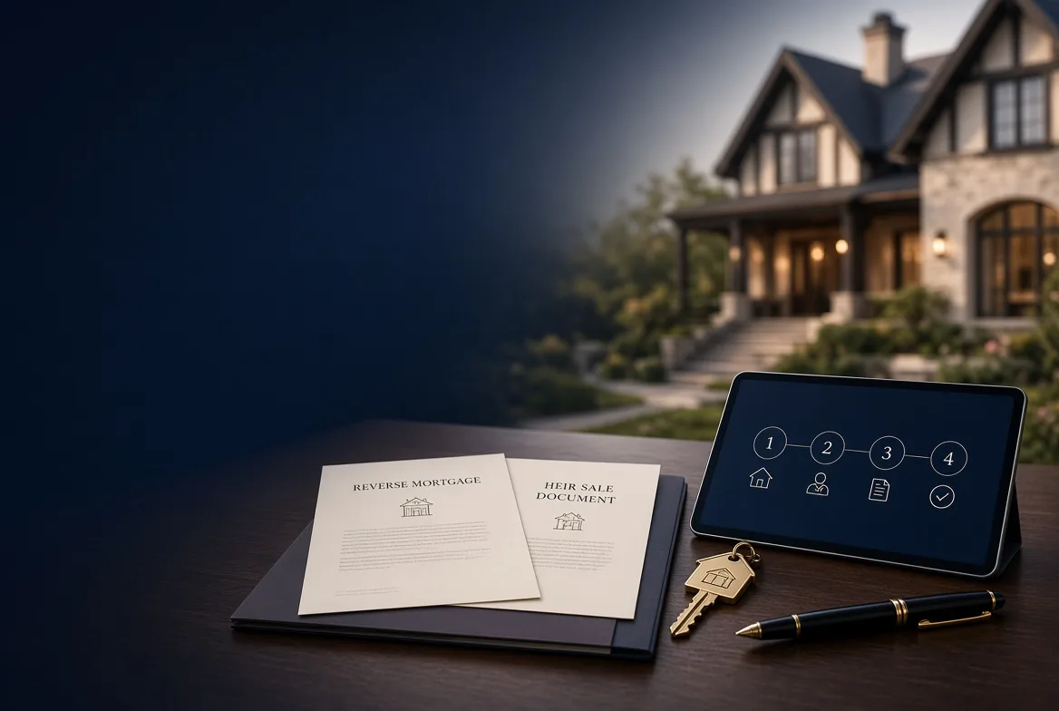 How do heirs sell a house with a reverse mortgage in California?