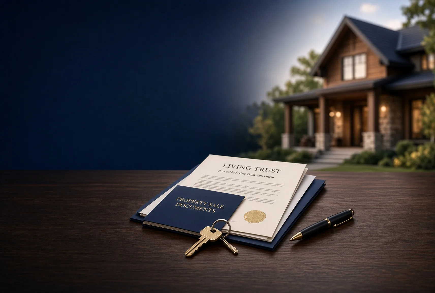 How do I sell a house held in a living trust after a parent dies in California?