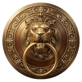 Sidney Manzo lion-knocker logo